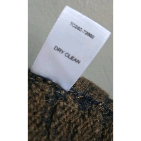 Pendleton Alpaca Wool Long Cardigan Women Medium Brown Blue Harding Open - Picture 6 of 8